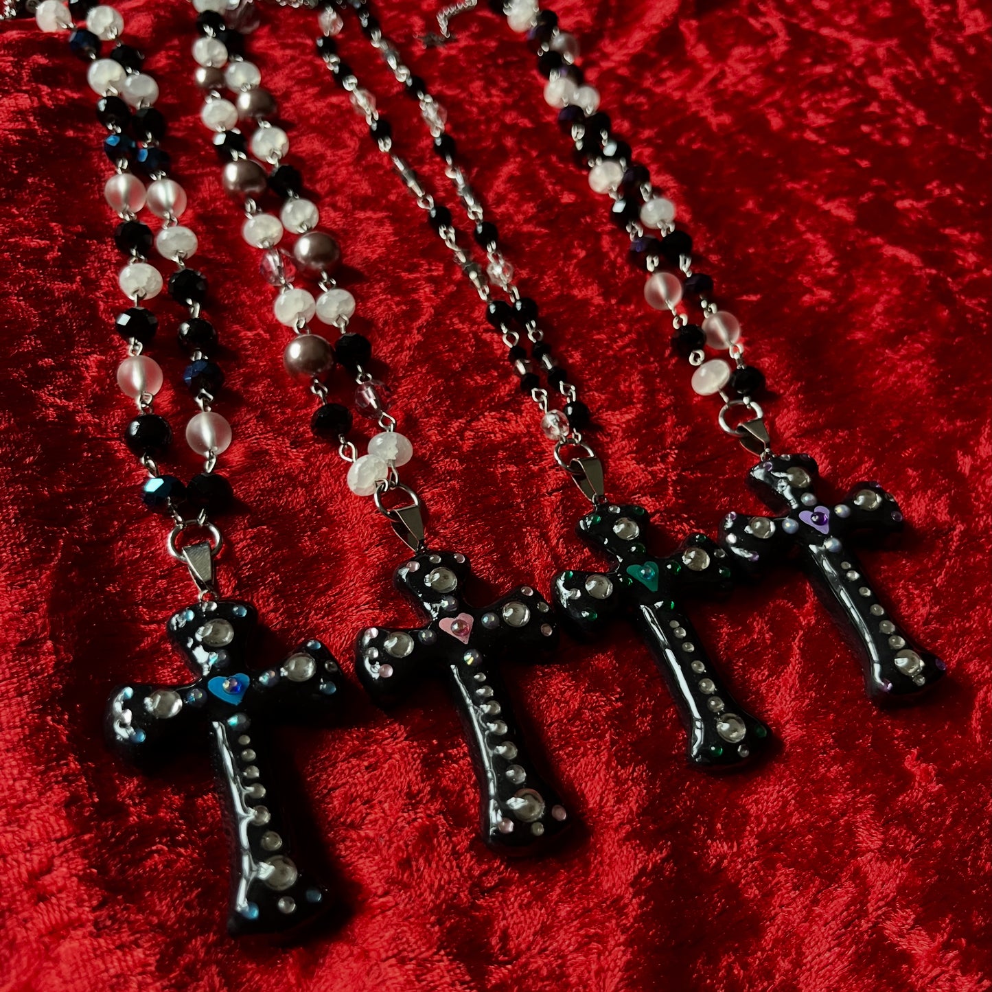 Purple Cross Necklace