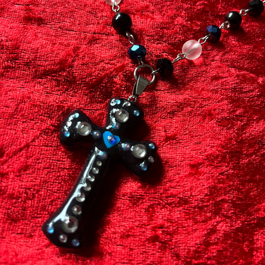 Blue Cross Necklace