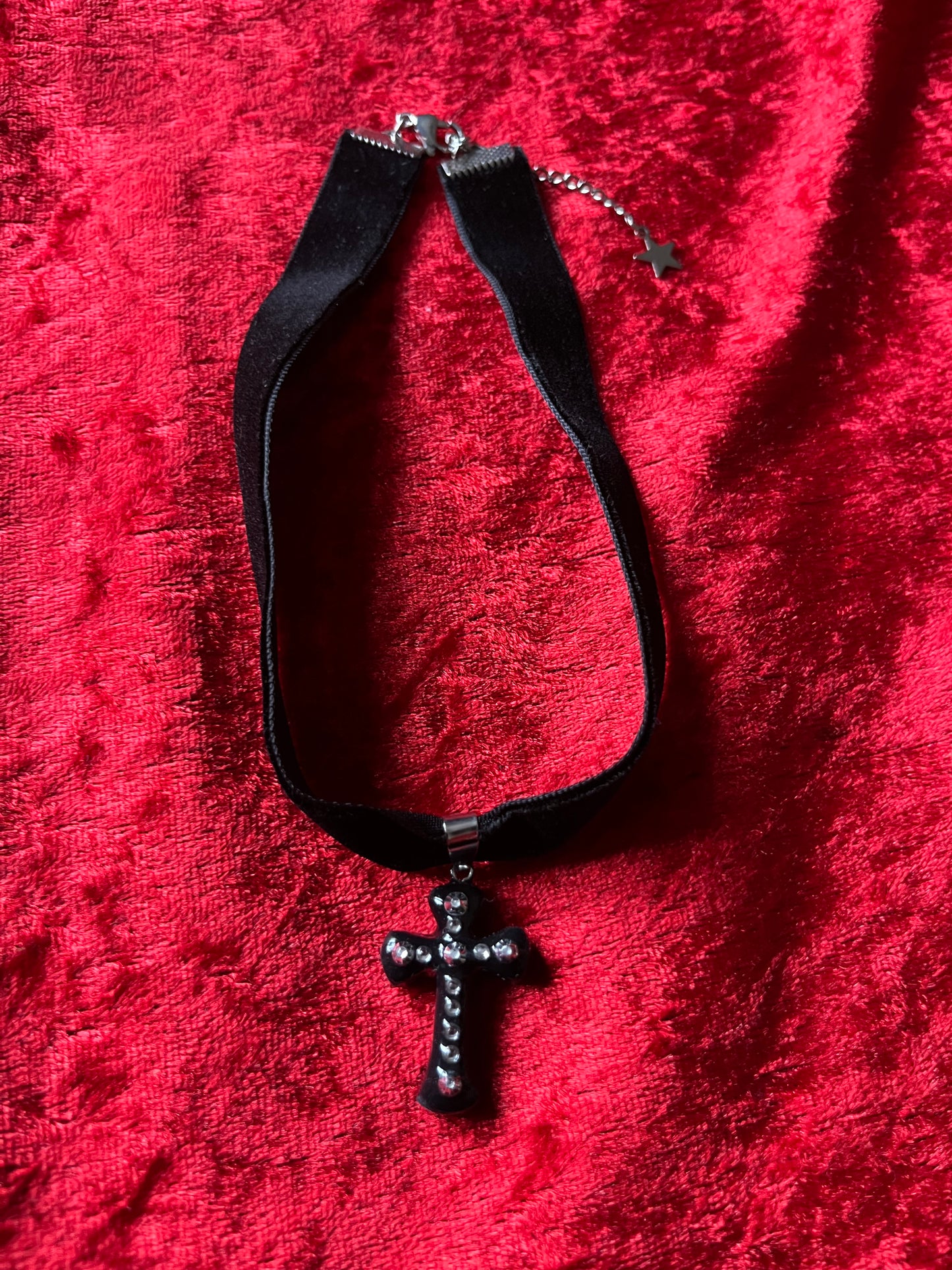 Mini Black Cross Choker
